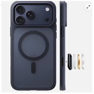 TORRAS Magnetic Shockproof iPhone 17 Pro Case Slim Translucent, Black